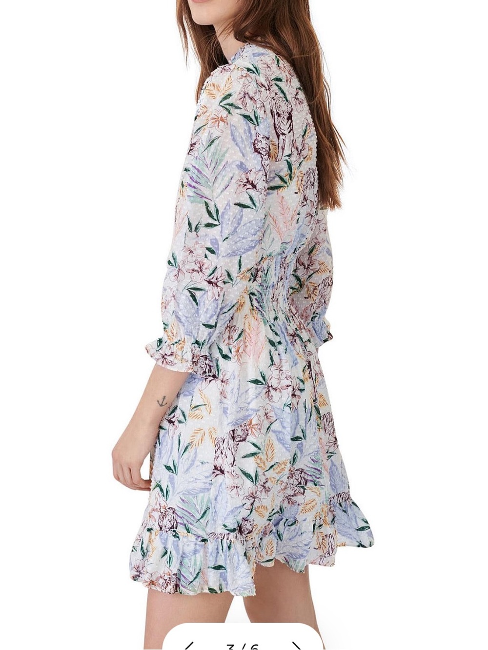 Maje Rythonela Smocked Printed Dress - Picture 3 of 10